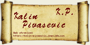 Kalin Pivašević vizit kartica